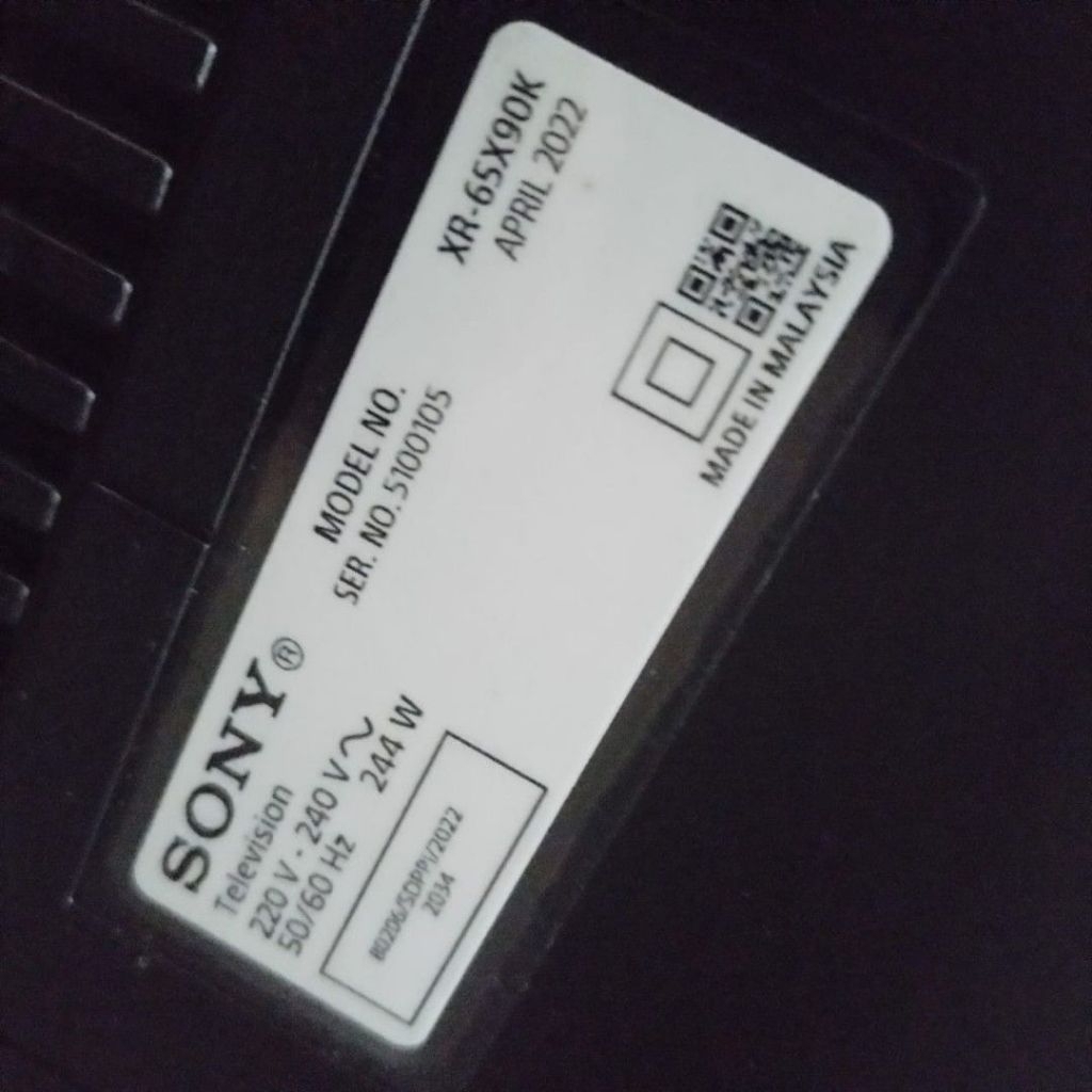 TV Sony 65X90K Layar Retak, Komponen dalam sudah tidak adaHanya ada body saja