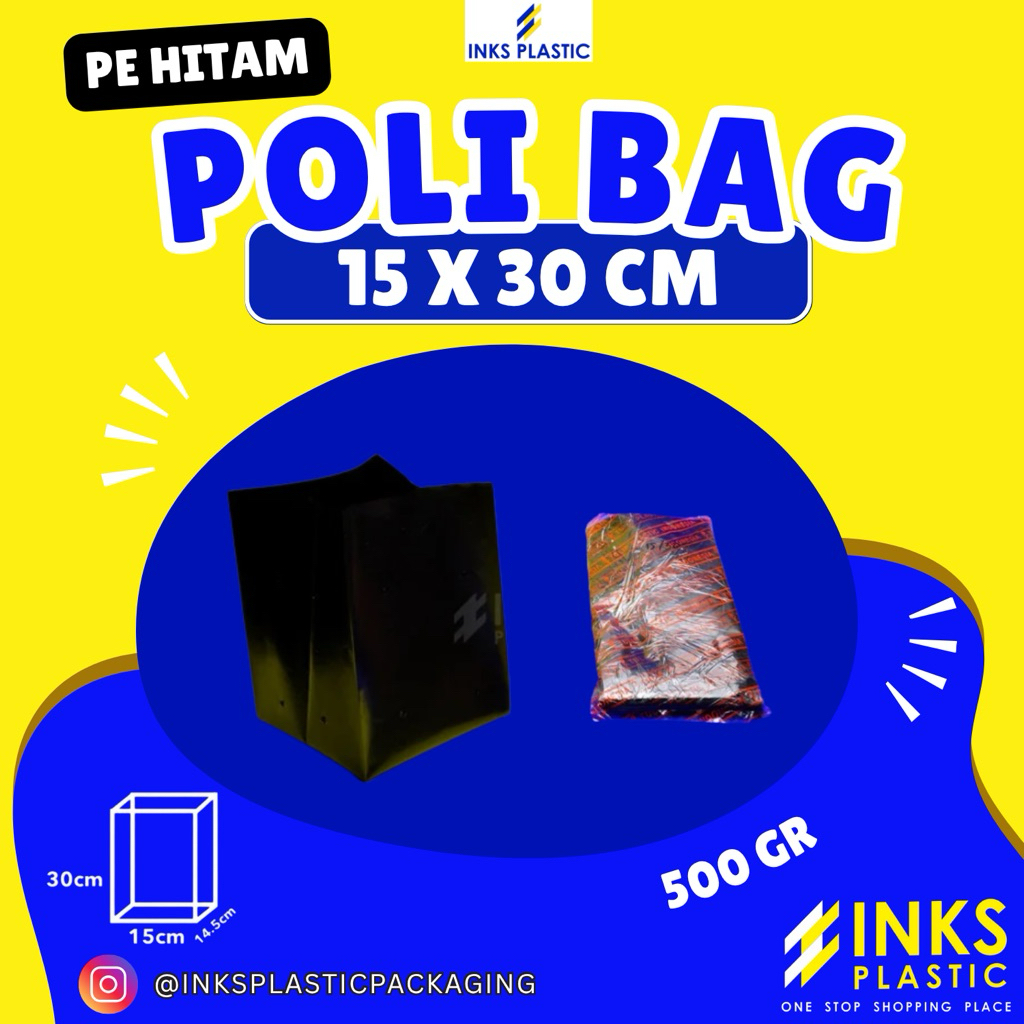POLYBAG PLASTIK TANAMAN 15x30