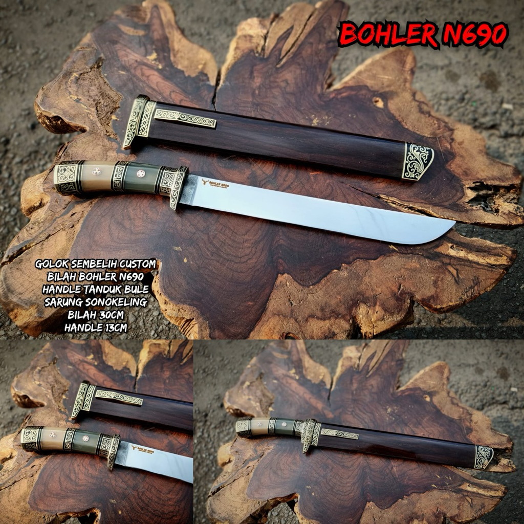 Pisau Sembelih Bohler N690 Tanduk Bule Super Original