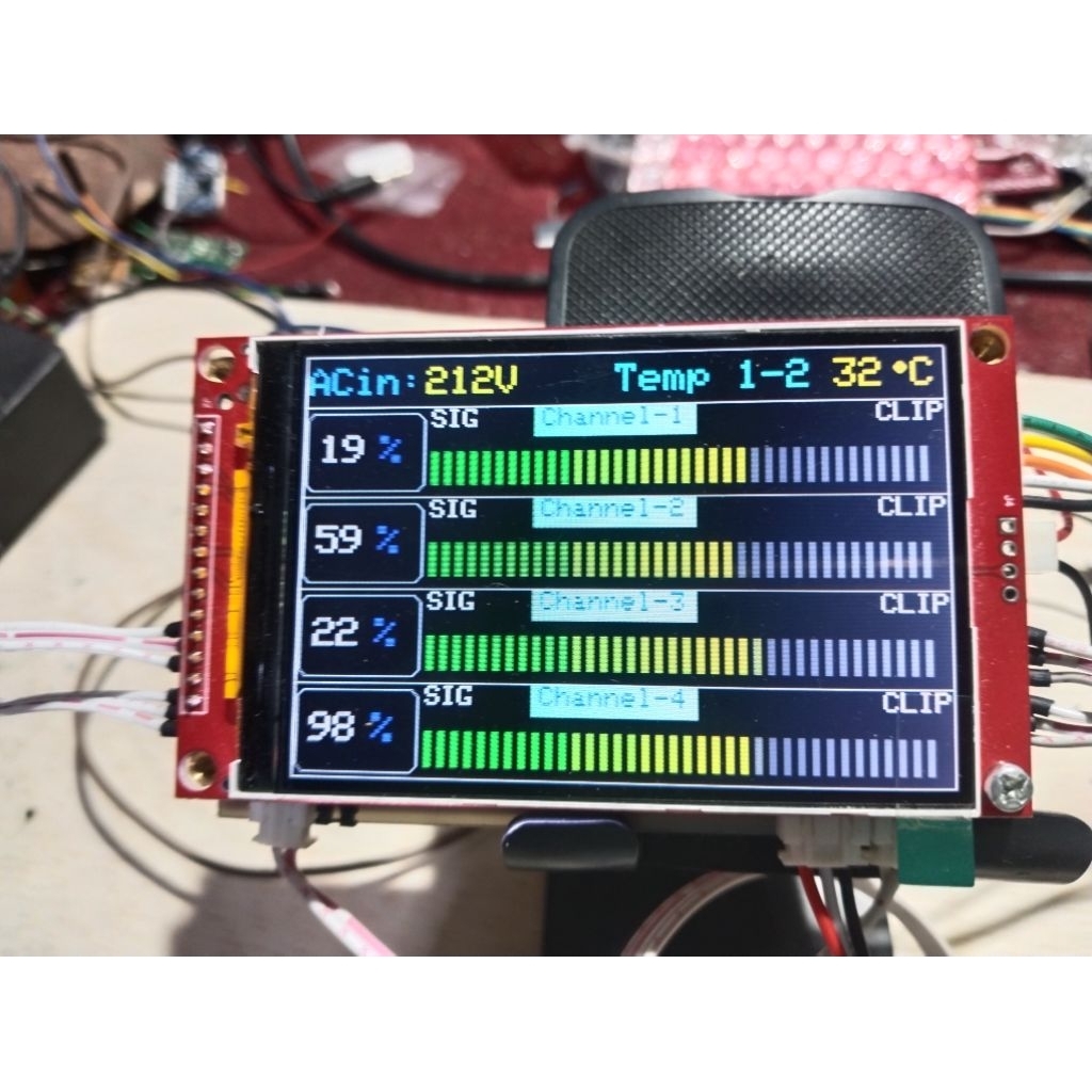 Digital Display power amplifier 4 ch, Digital LCD power amplifier