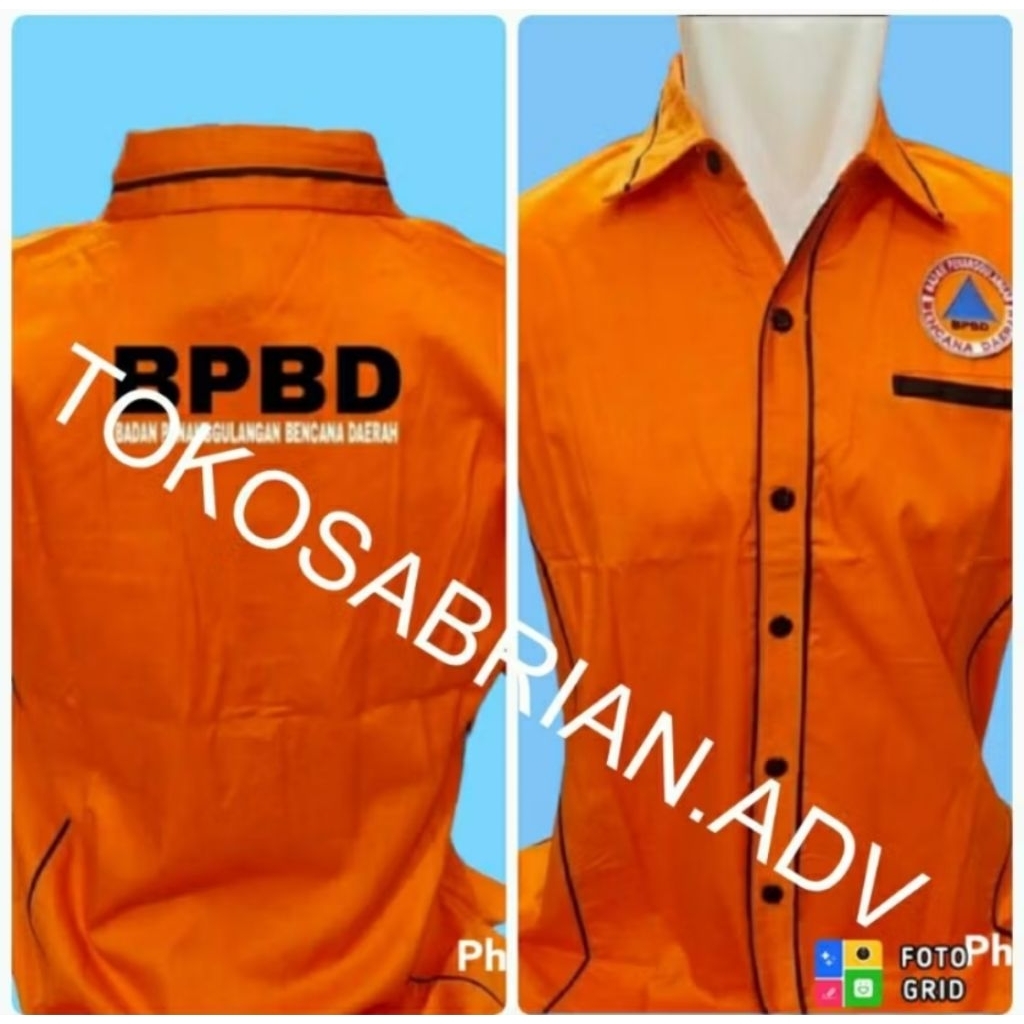 Kemeja BPBD Baju BPBD Seragam BPBD