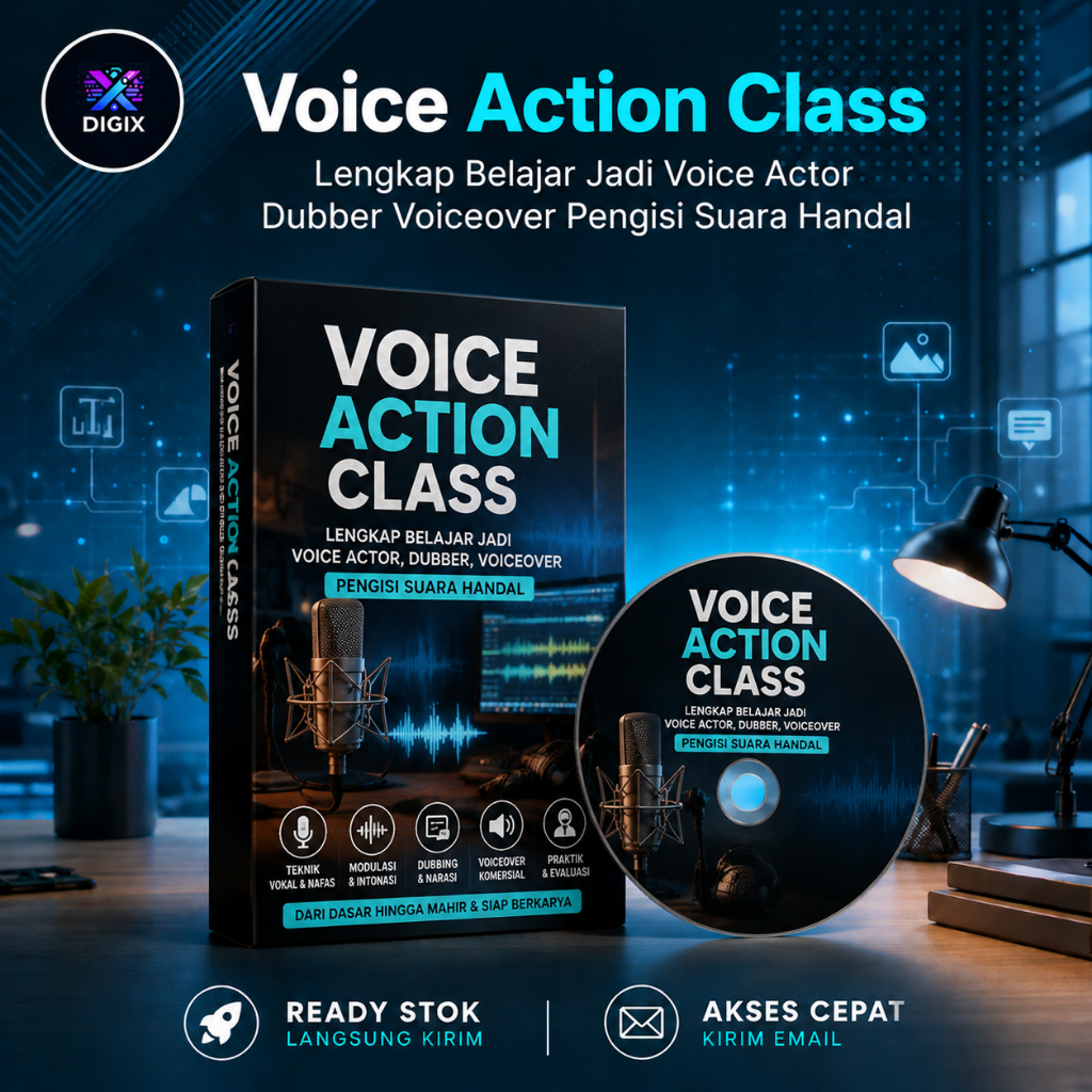 Voice Action Class - Lengkap Belajar Jadi Voice Actor Dubber Voiceover Pengisi Suara Handal