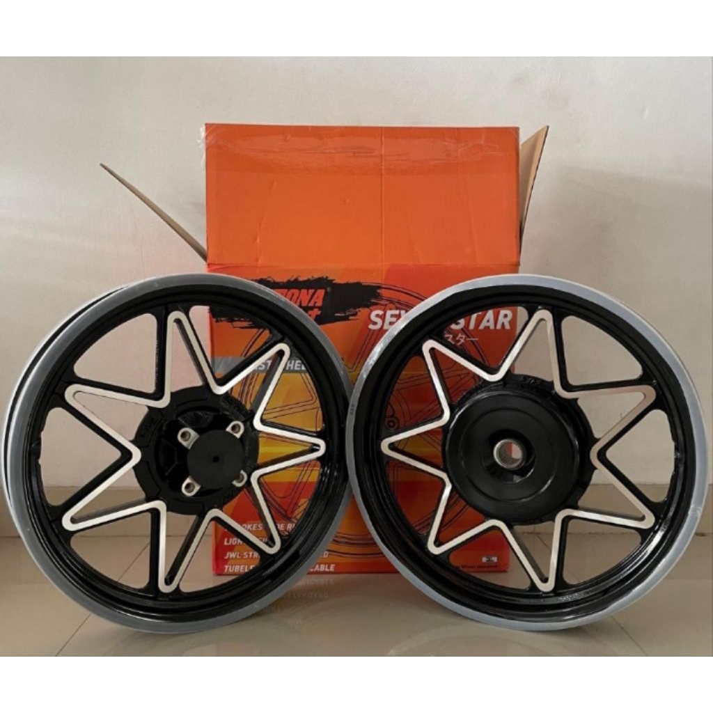 Velg CNC Sevenstar Daytona -Beat-Vario-Mio HITAM