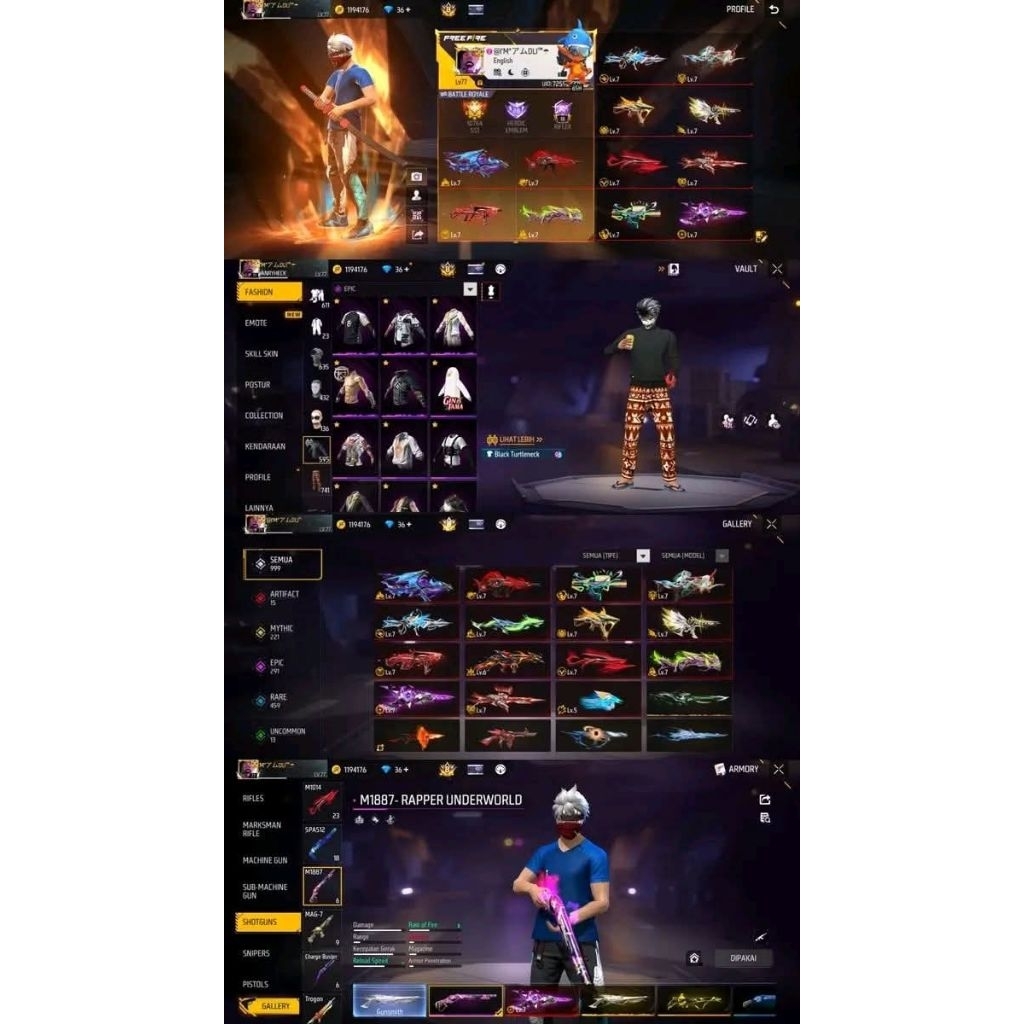 Akun FreeFire OPM Sultan OLD Terpercaya Aman Lengkap Amanah