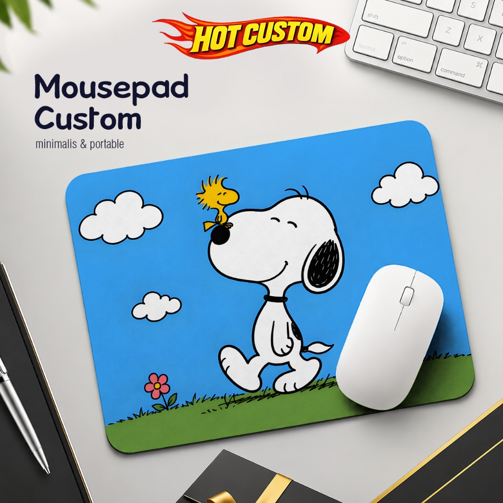 Mousepad Custom Gambar Gaming Alas Mouse Pad - Snoopy