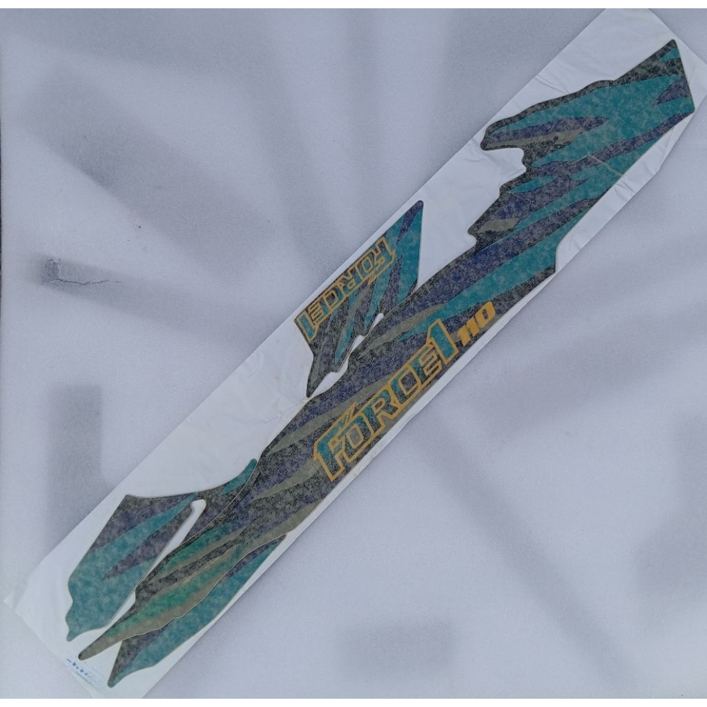 Striping sticker decal body Yamaha Force1 force 1 tahun 1993-1995 list biru laminasi kertas NOS