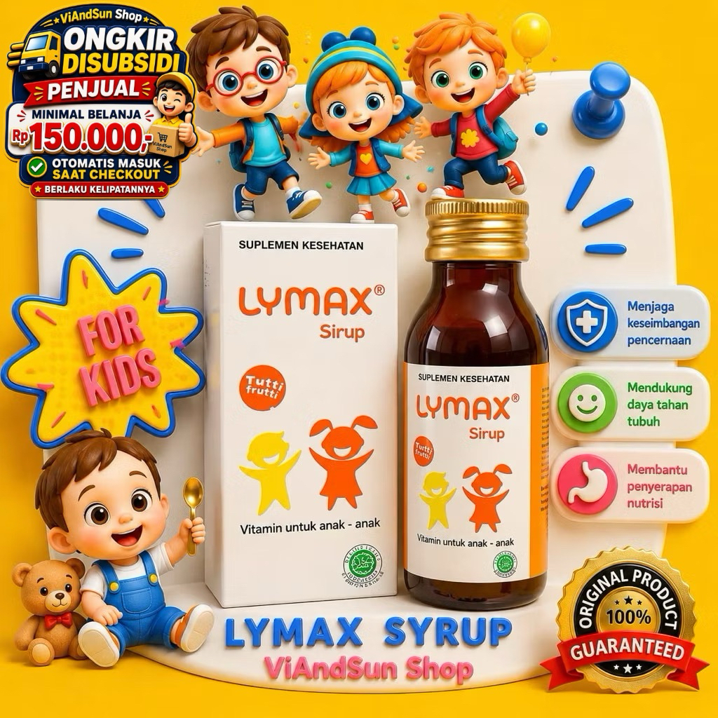 LYMAX Syrup 100ml - Vit Anak - Suplemen Anak - SIMEX
