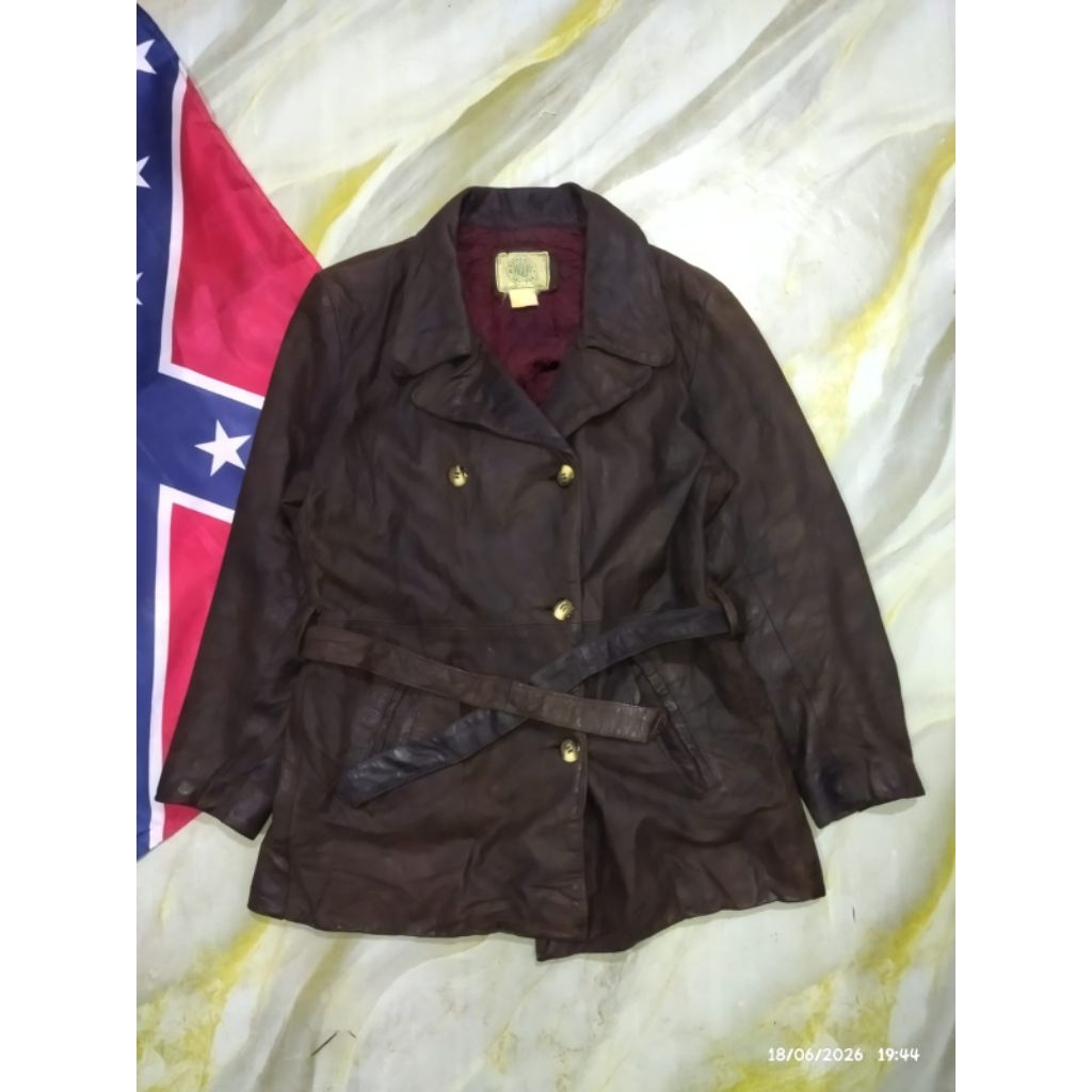 VINTAGE PEACOAT LEATHER JACKET