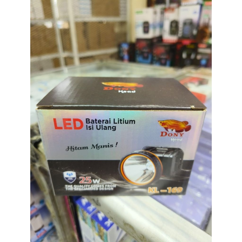 KL-169 SENTER KEPALA LED DONY 25 WATT KL-169 ORI ANTI AIR TAHAN LAMA OUTDOOR