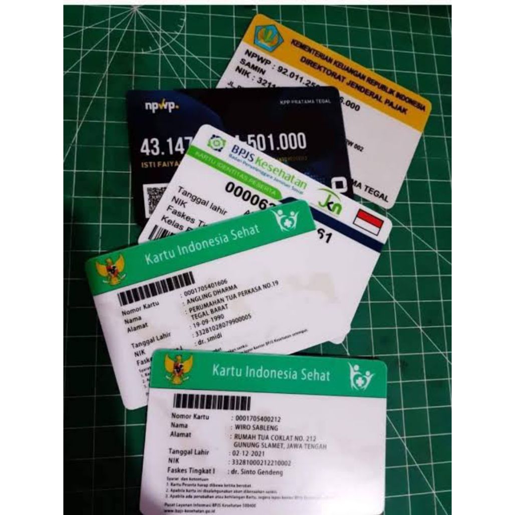 JASA CETAK KARTU BPJS,KIP,BPJSKT,ID CARD,NPWP