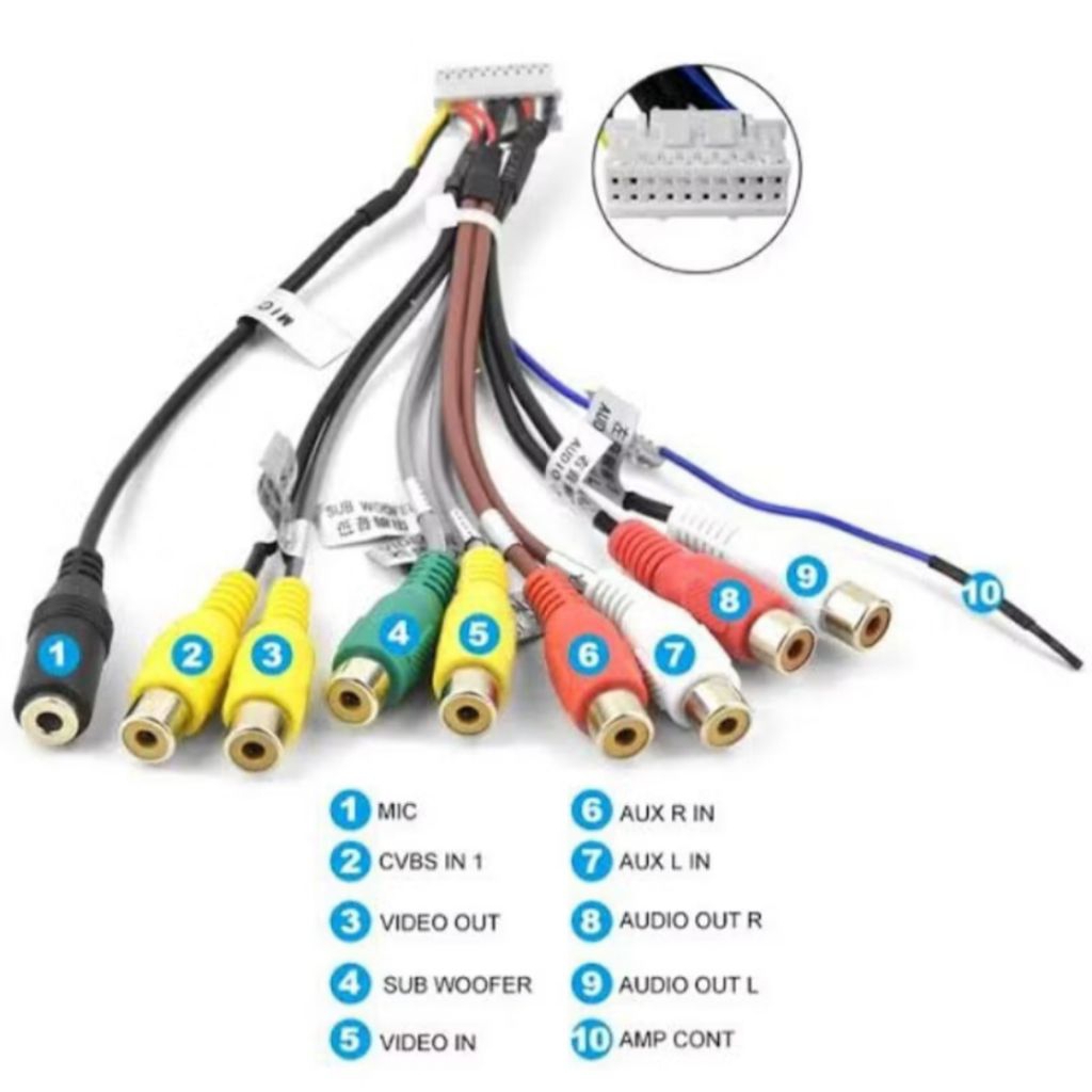 soket jek rca 10 pin android
