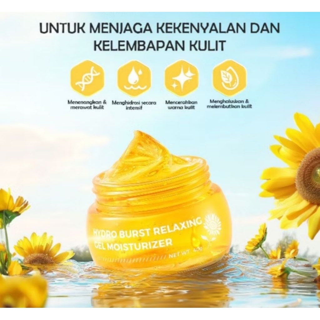 Shine Rusia Hydro Burst Relaxing Gel Moisturizer kemasan 40g