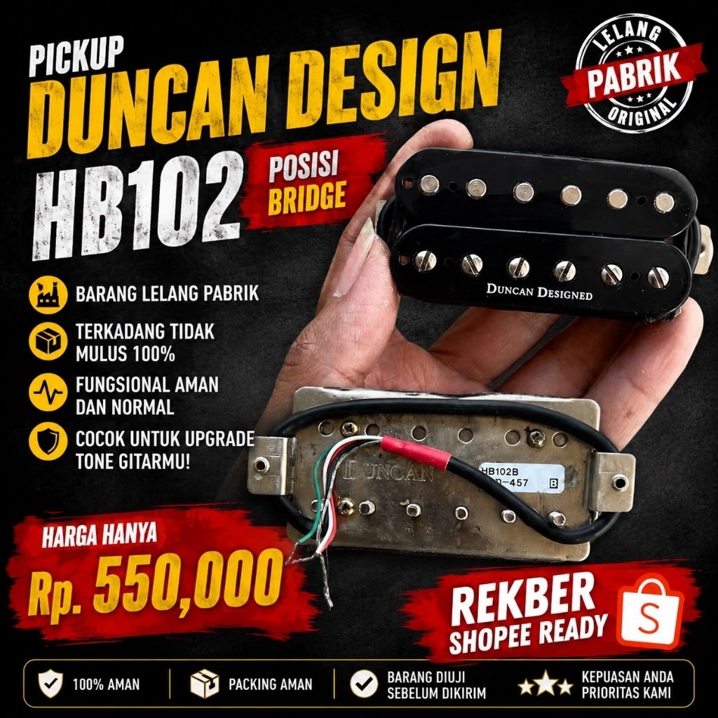 PICKUP DUNCAN DESIGN HB102 POSISI BRIDGE