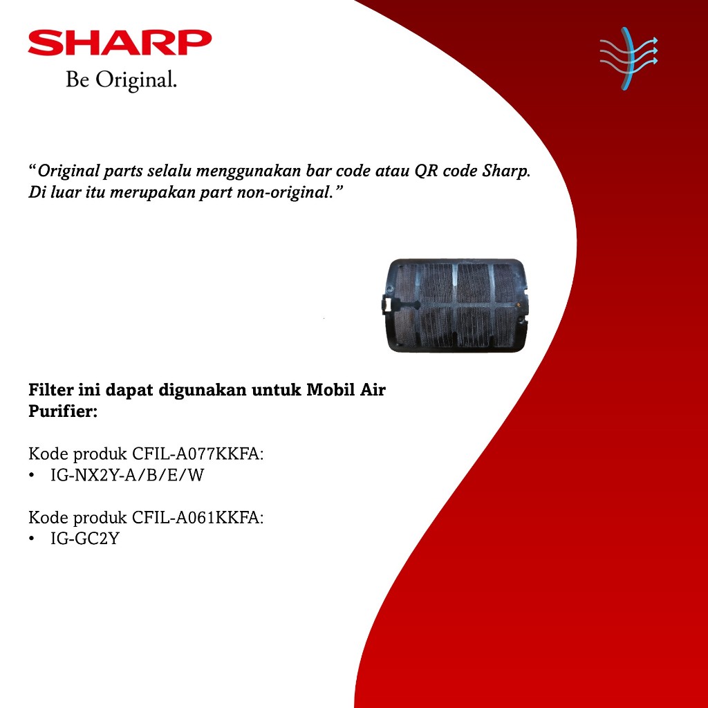 Filter Udara Mobile Air Purifier Sharp Original