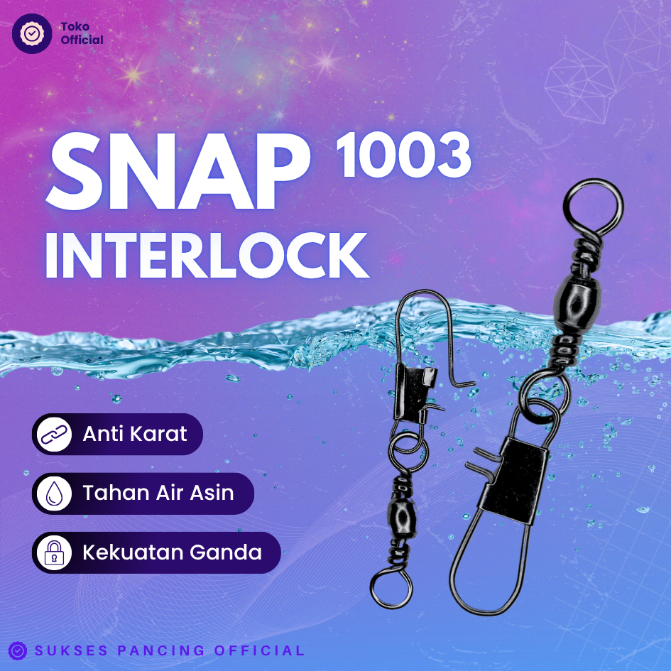 Barrel Swivel Interlock Snap (1003) Kili Kili Snap Baja Anti Karat Premium