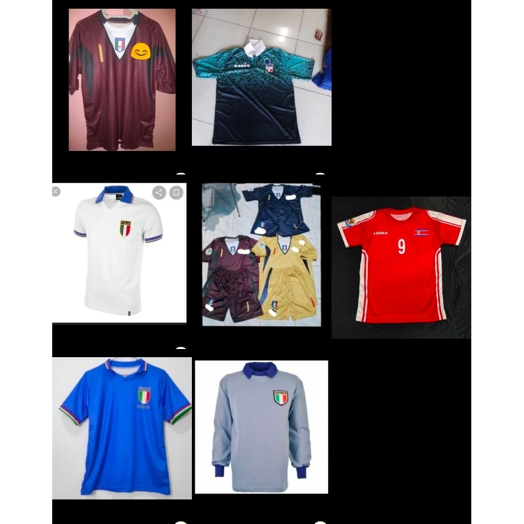 Jersey Italia 1982 Home Away Retro/Jersey Italy 1982 Home Away/Jersey Italy 1982 Fifa World Cup/Jers