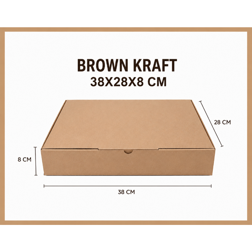 Dus Coklat Polos - Box Die Cut - Box Packing - Dus Kado - uk. 38x28x8cm