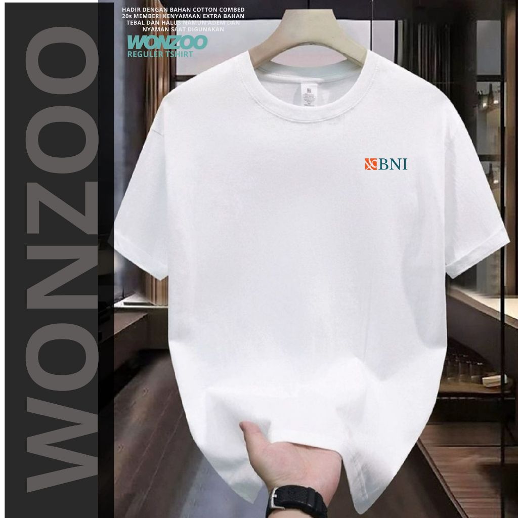 KAOS BANK BCA BNI MANDIRI COMMONWELTH BANK BTPN MEGA BSI BANK SYARIAH INDONESIA - BAJU LOGO BANK PRE