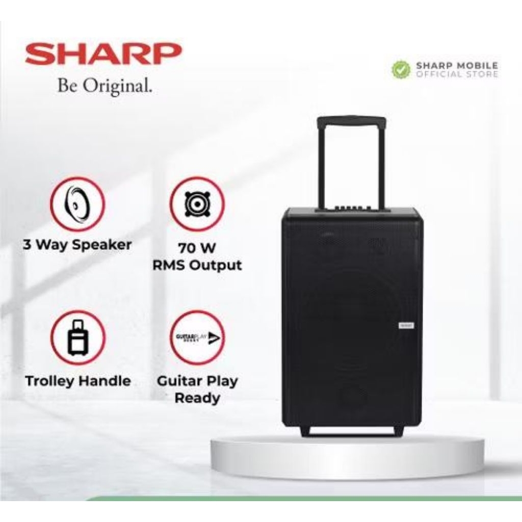 SHARP CBOX-TRB15MBS Active Speaker Trolley Series 15 Inch
