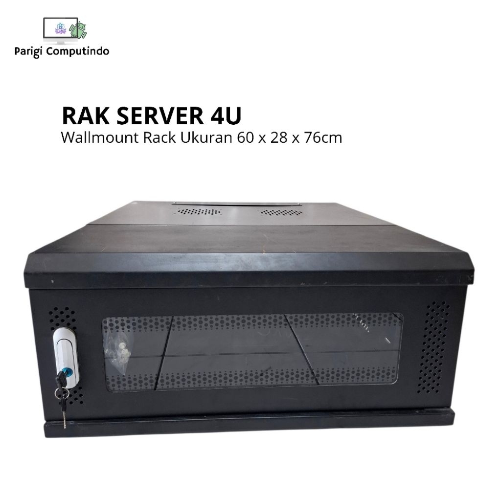 Wallmount Rack 4U Rak Server Ukuran 60 x 28 x 76cm Bekas