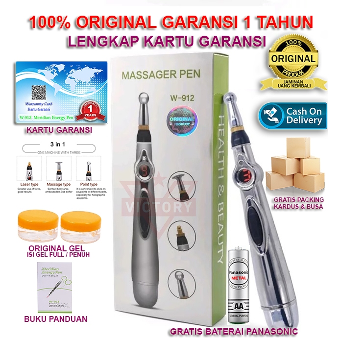 [GARANSI 1 TAHUN] W-912 100% ORIGINAL Pen Akupuntur Therapy Alat Terapi Massager Elektrik Pen Pijat 