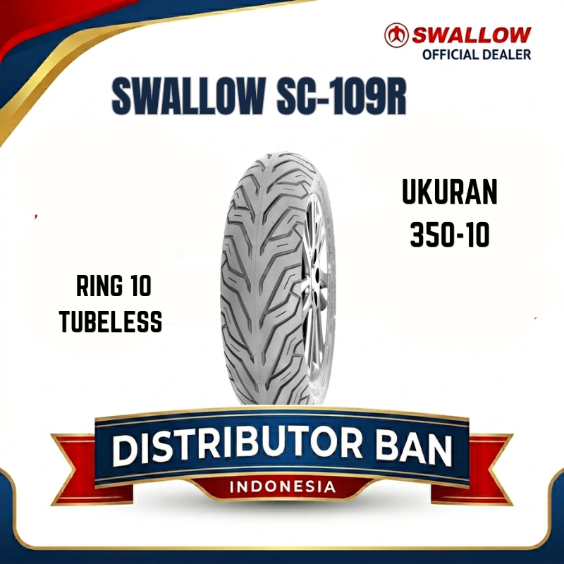 Ban Luar Sepeda Motor Swallow SC-109 R Urban Grip 350-10 Ring 10 Tubeless
