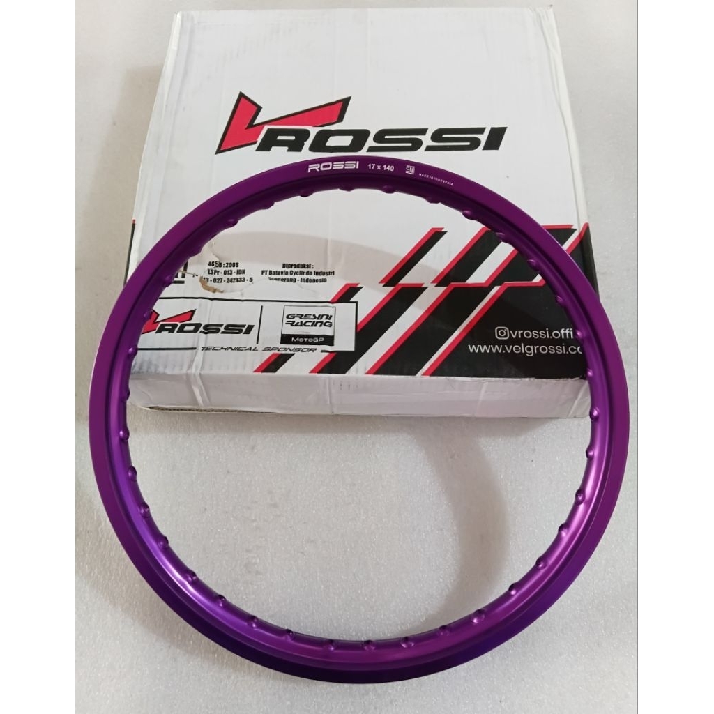 Lingkar V Rossi 17 140 depan kilat ungu purple violet supra grand revo absolut blade karisma jupiter