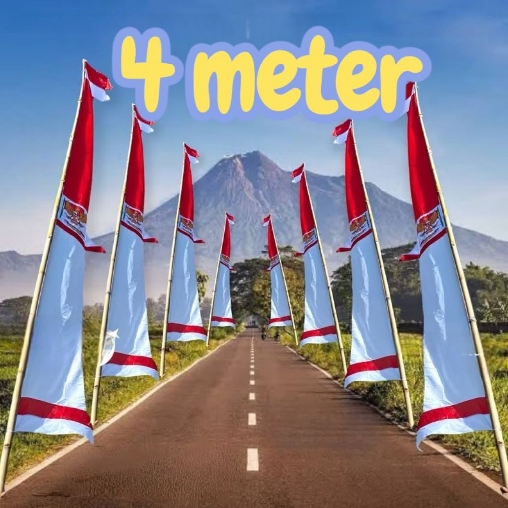 umbul umbul 4 meter garuda/ umbul umbul merah putih 4 meter