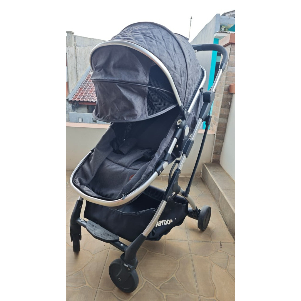 Babydoes Pronto R Stroller Grey (preloved) kondisi sangat bagus