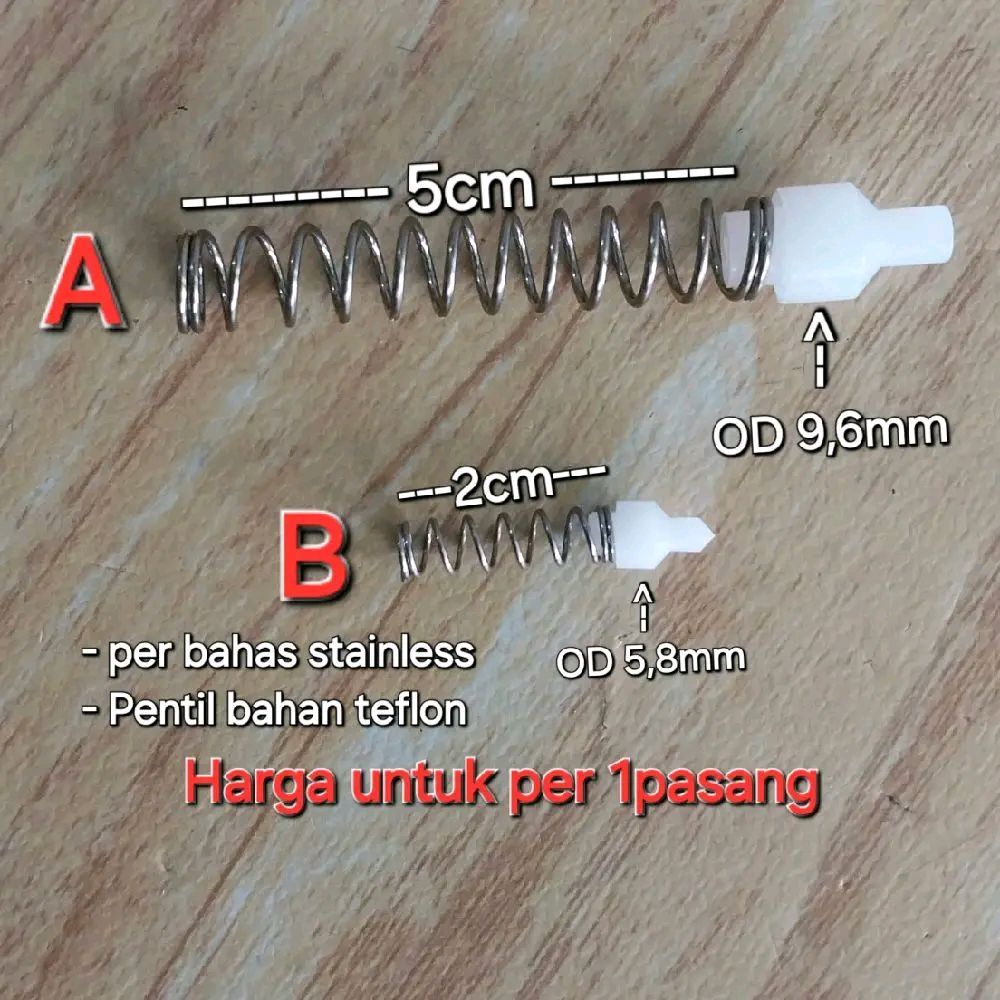 Per stainless dan pentil teflon pengisian