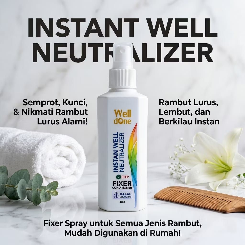 Well done Instan Well Neutralizer 250ml Spray Fixer