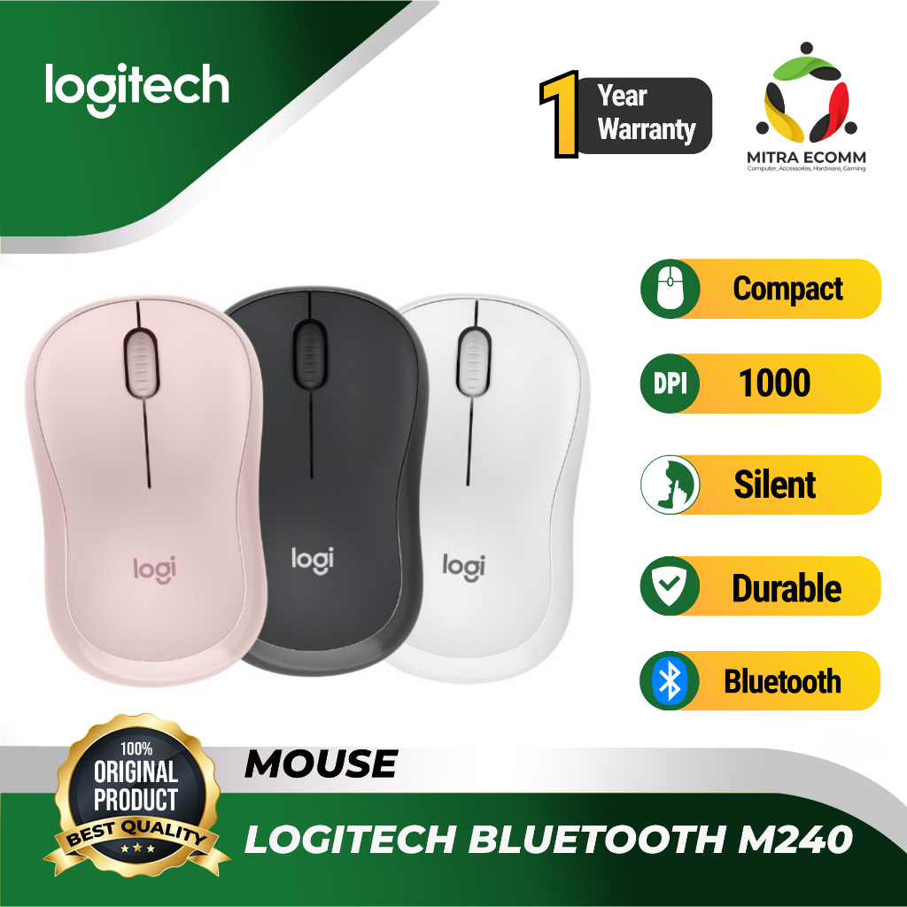 Mouse Logitech M240 / M-240 Wireless Bluetooth Silent Click