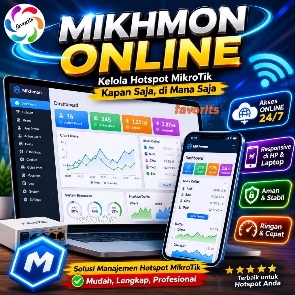 Mikhmon Online PPPOE RT RW NET