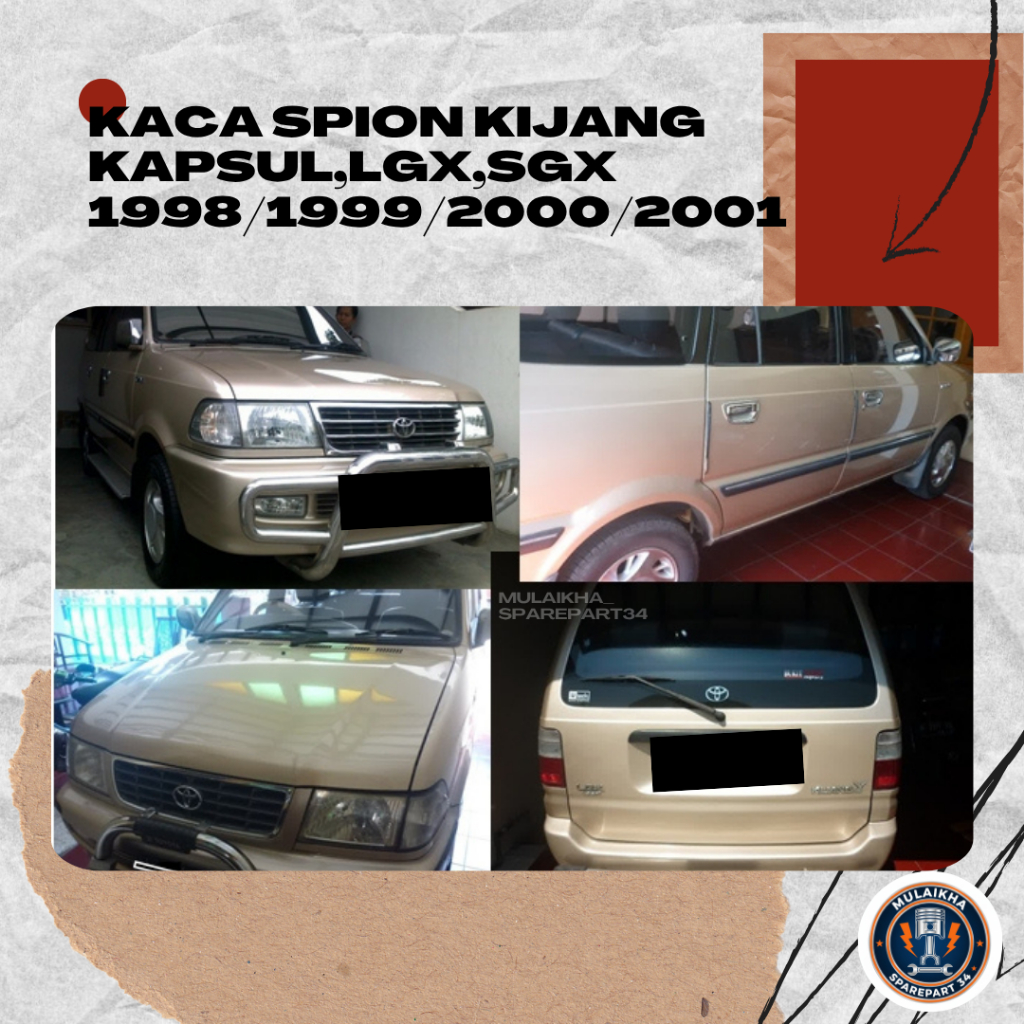 kaca spion kijang kapsul,LGX,SGX 1998/1999/2000/2001