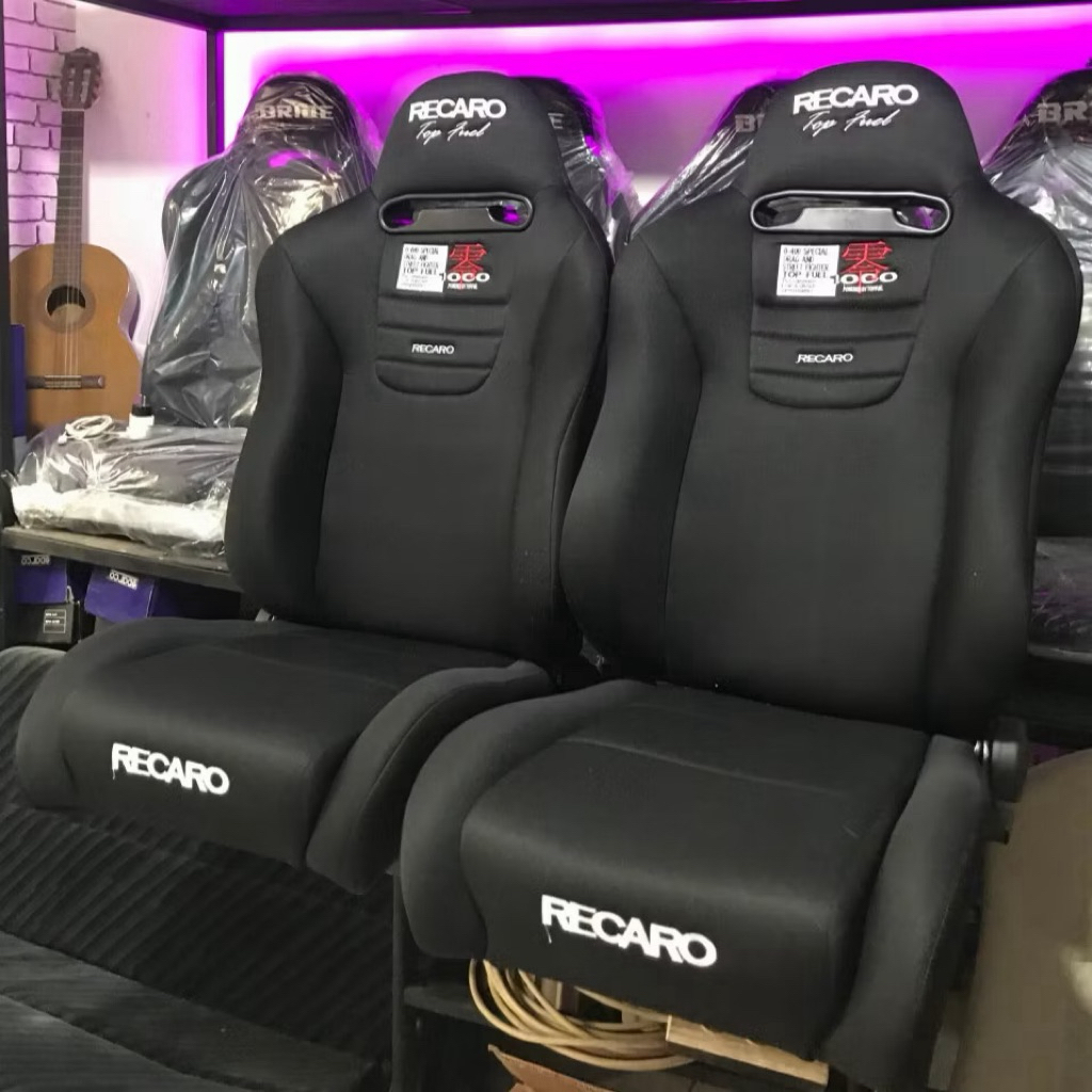 Jok racing sparco topfuel hitam bahan mesh universal