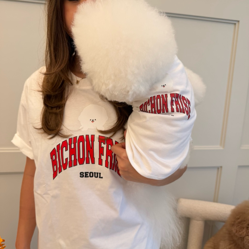 Kaos Anjing Bichon Putih Couple Human