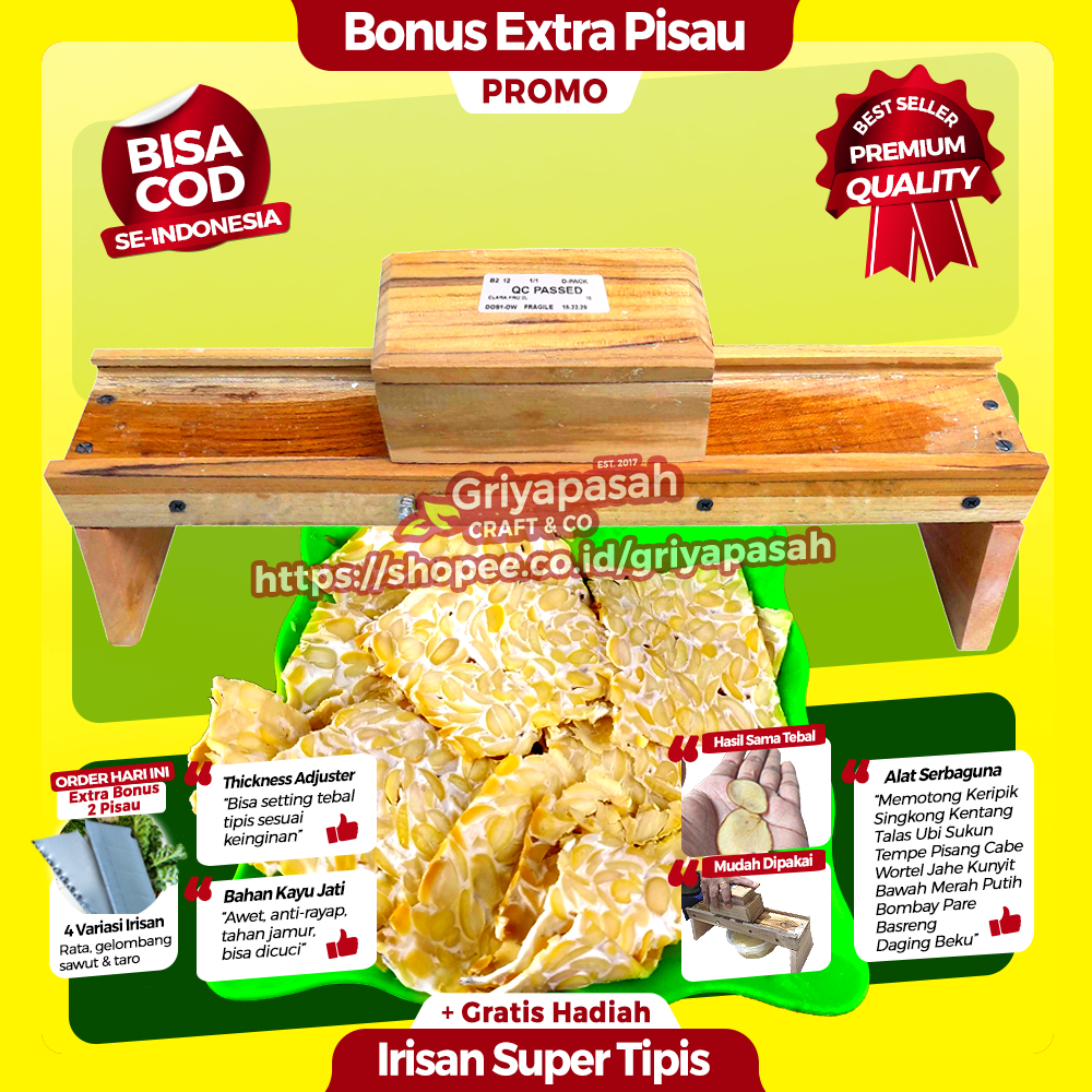Alat Iris Tempe Mendoan Angkringan Serbaguna GRIYAPASAH