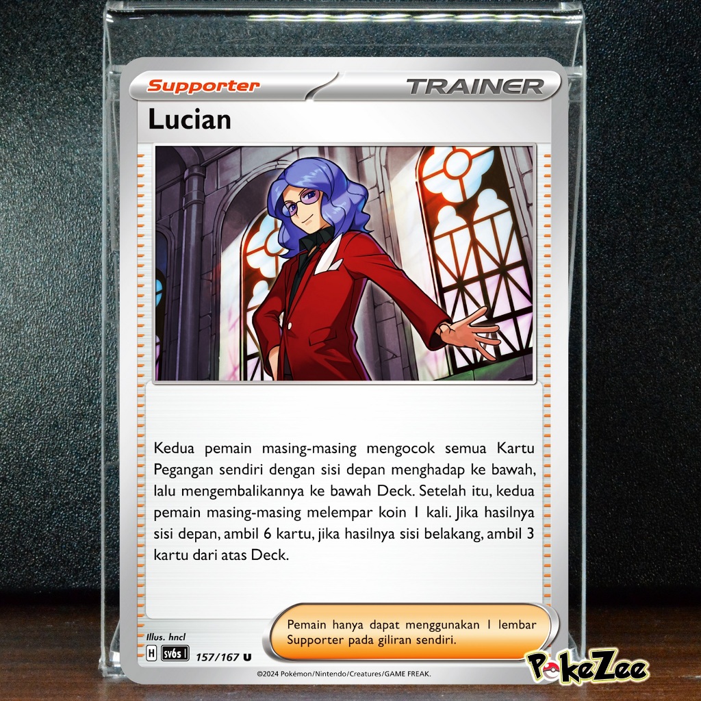 Lucian sv6s Kartu Staple Trainer Pokemon TCG Indonesia