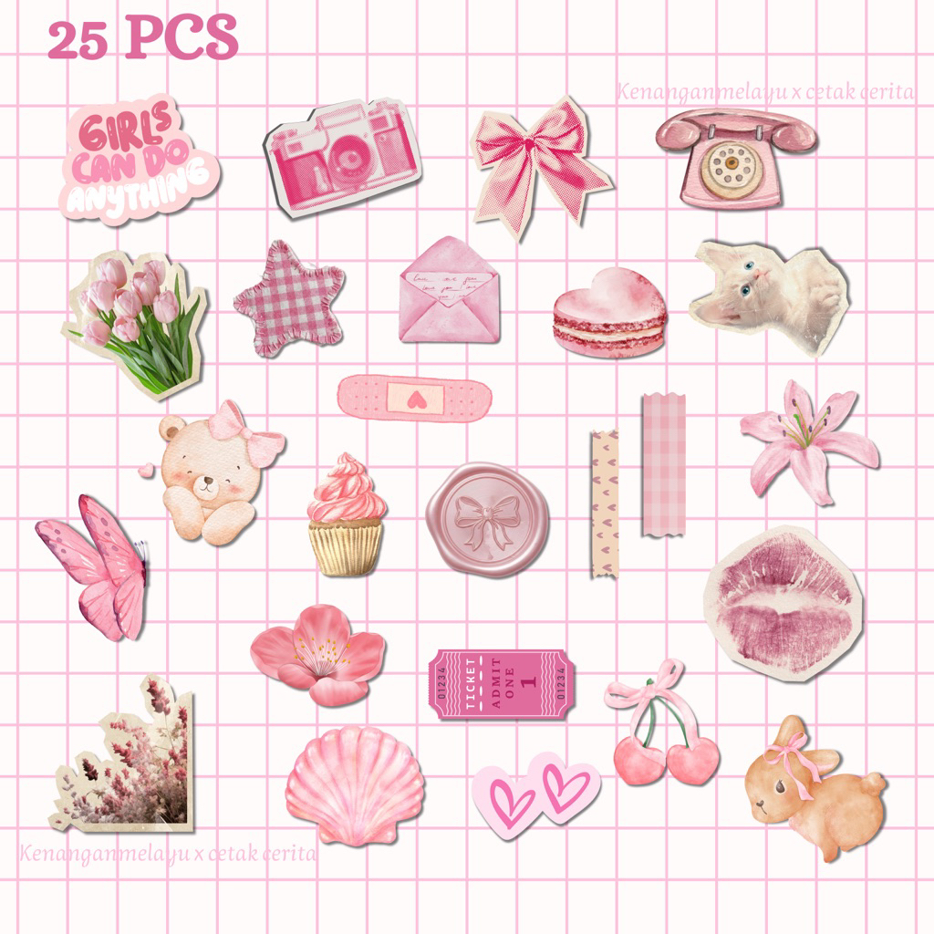stiker aesthetic journal | diary | stiker scrapbook jounal aesthetic | stiker lucu