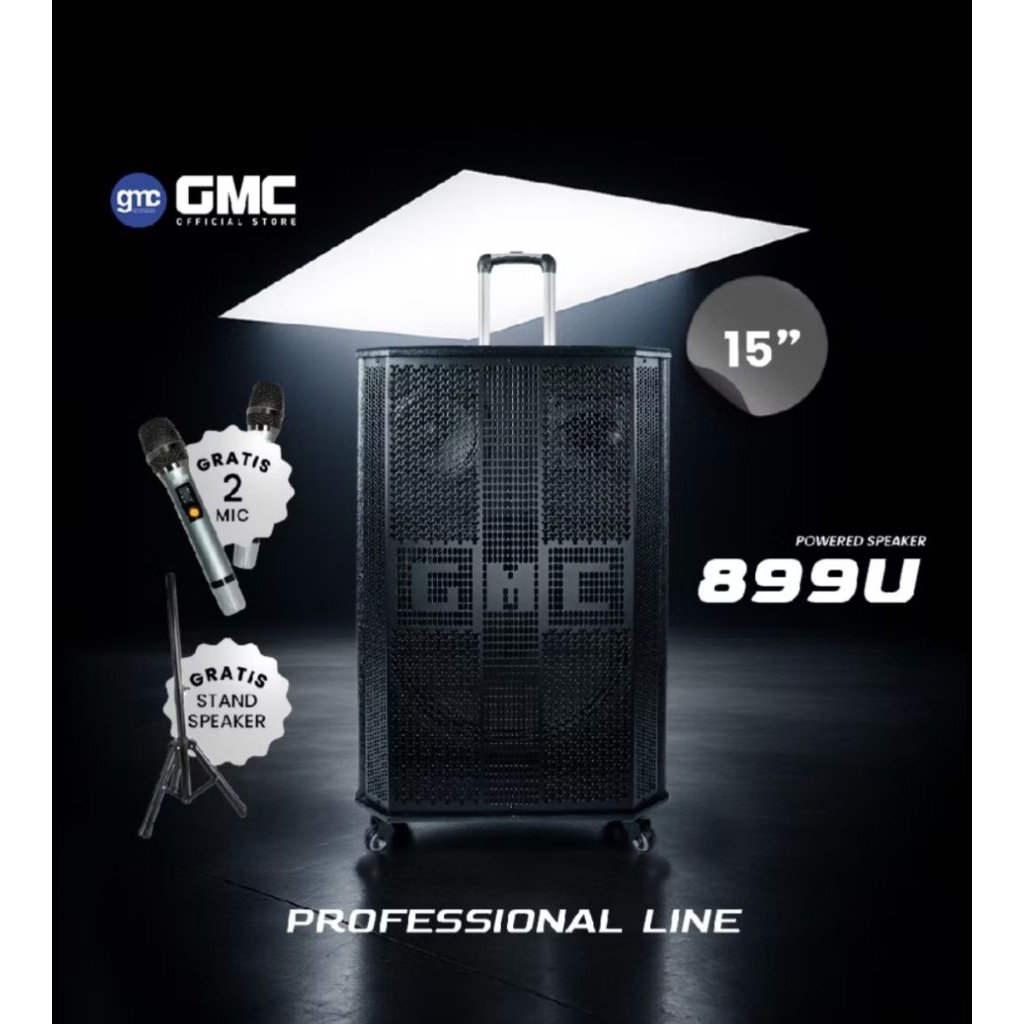 speaker bluethoot karaoke 15in gmc 899U