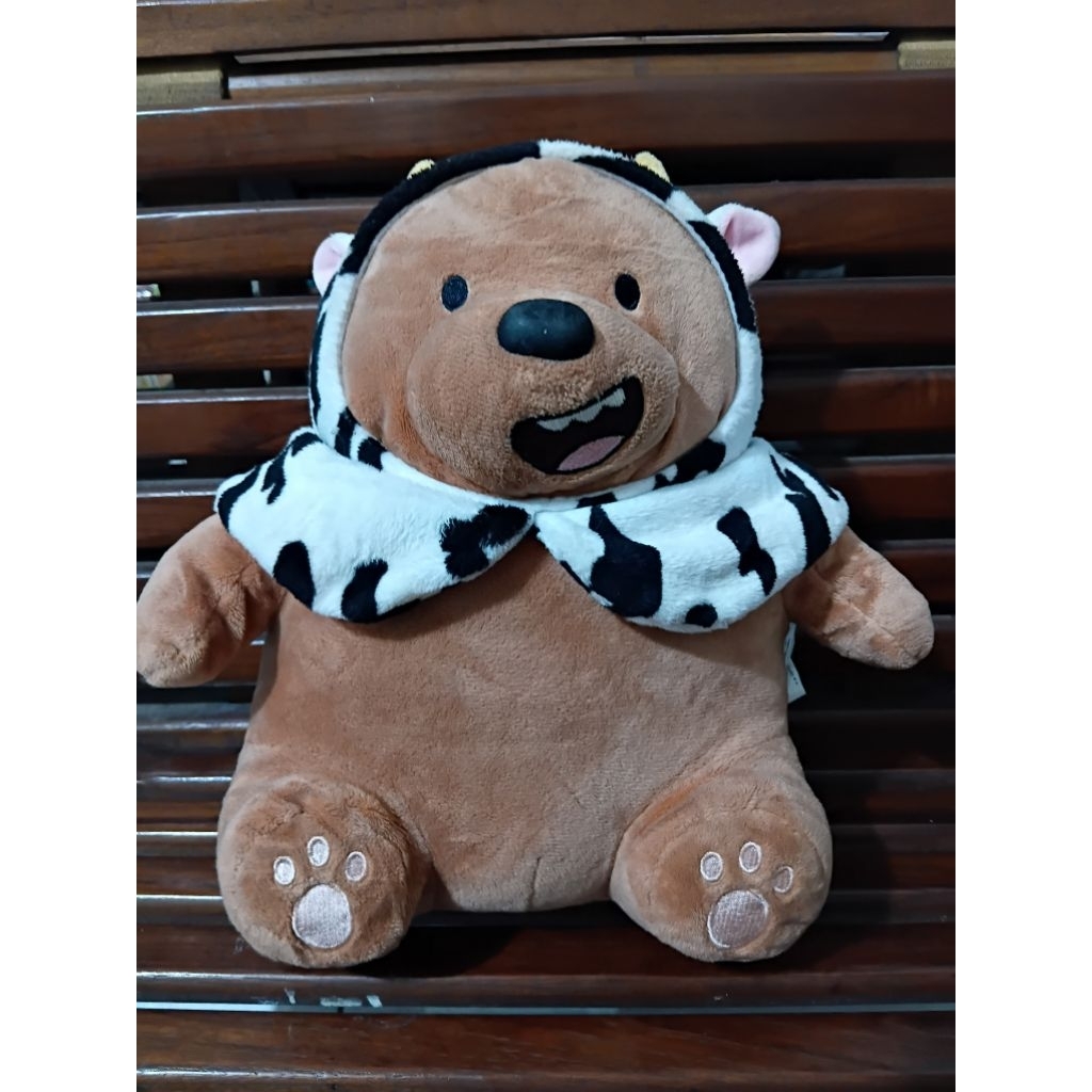 Boneka Grizzly WBB We Bare Bears Kostum Sapi