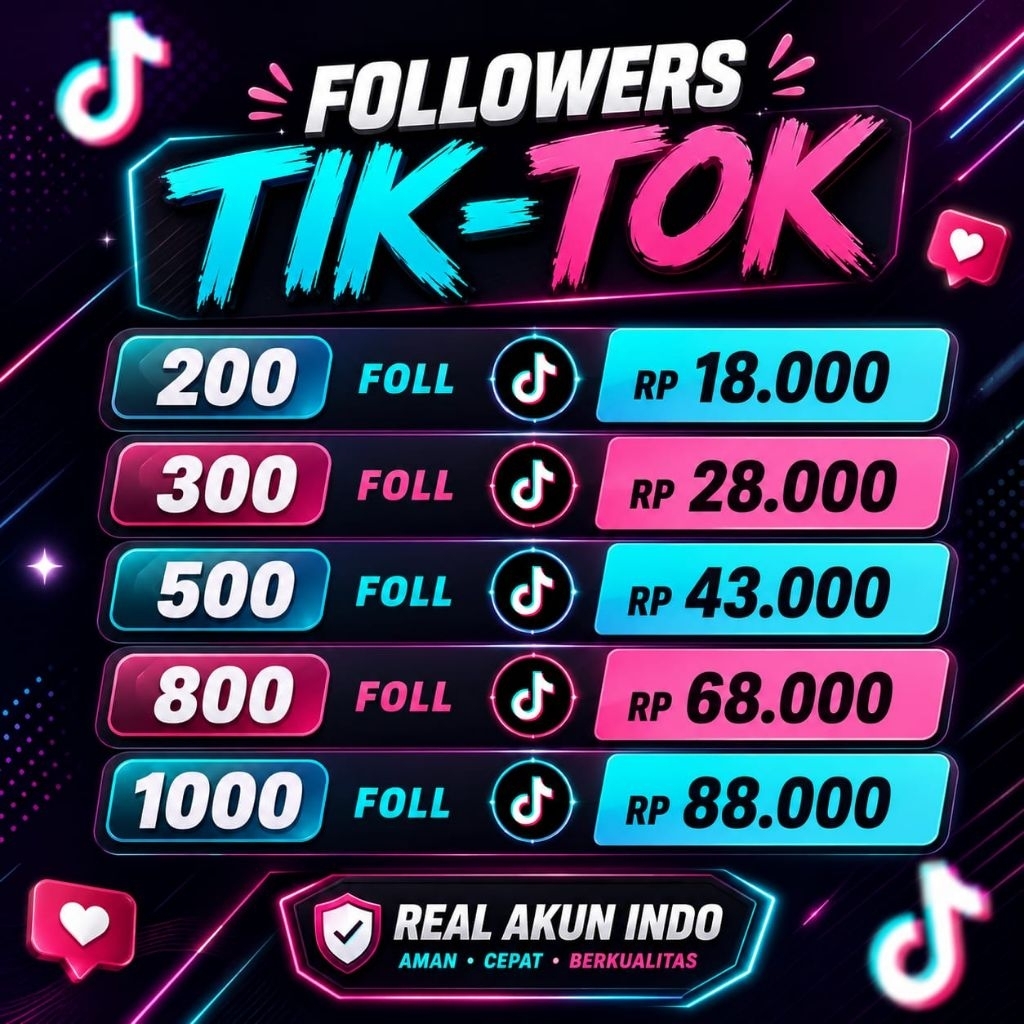 BERGARANSI FOLLOWERS TIKTOK FULL INDO | REAL AKUN INDO