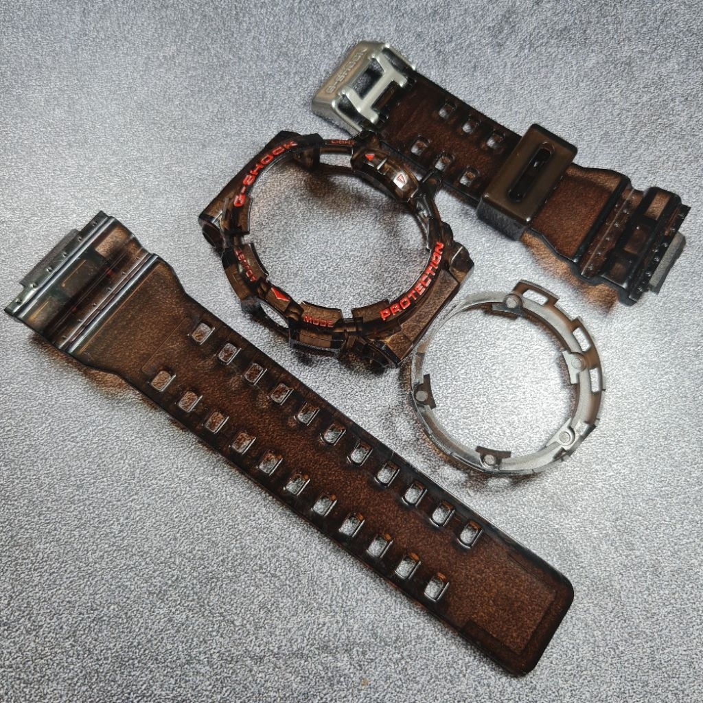 BNB BEZEL STRAP G-SHOCK GA-400 GA400 CRYSTAL BLACK RED