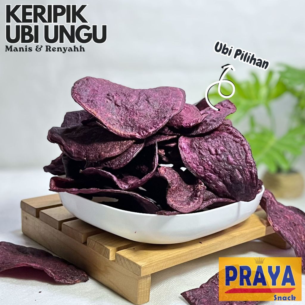 Keripik Ubi Ungu Manis / Kripik Ubi Ungu Ketela 185gr