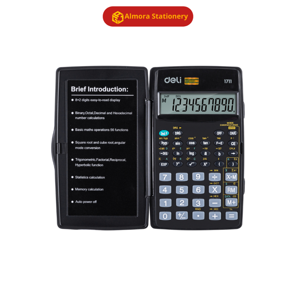 Kalkulator Scientific Deli-E1711 Scientific Calculator Kalkulator Sains Kalkulator Lengkap