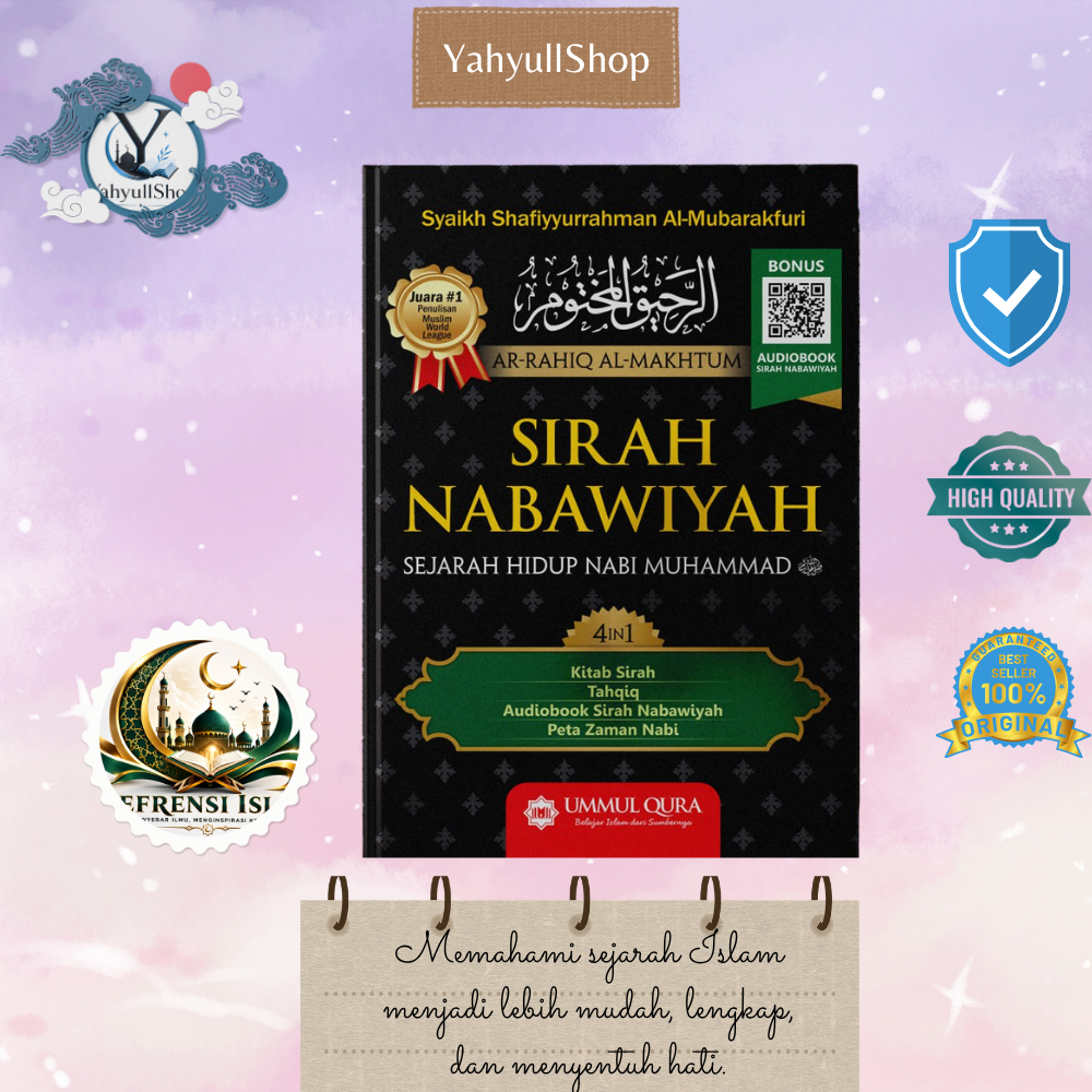Sirah Nabawiyah 4in1 Ummul Qura - Kitab Sejarah Nabi Muhammad SAW+ Audiobook + Peta Zaman Nabi