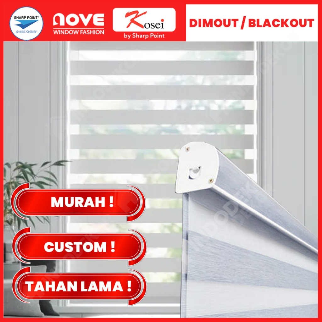 Zebra Blind SHARP POINT Roller Blind Zebra - Tirai Jendela Aesthetic Kosei - Exo