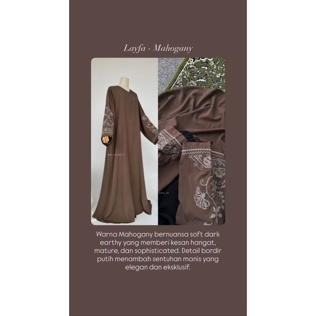 LAYFA ABAYA BORDIR BELLALUNA/ GAMIS BORDIR/ ABAYA BORDIR BUNGA/ ABAYA BELLALUNA/GAMIS BELLALUNA
