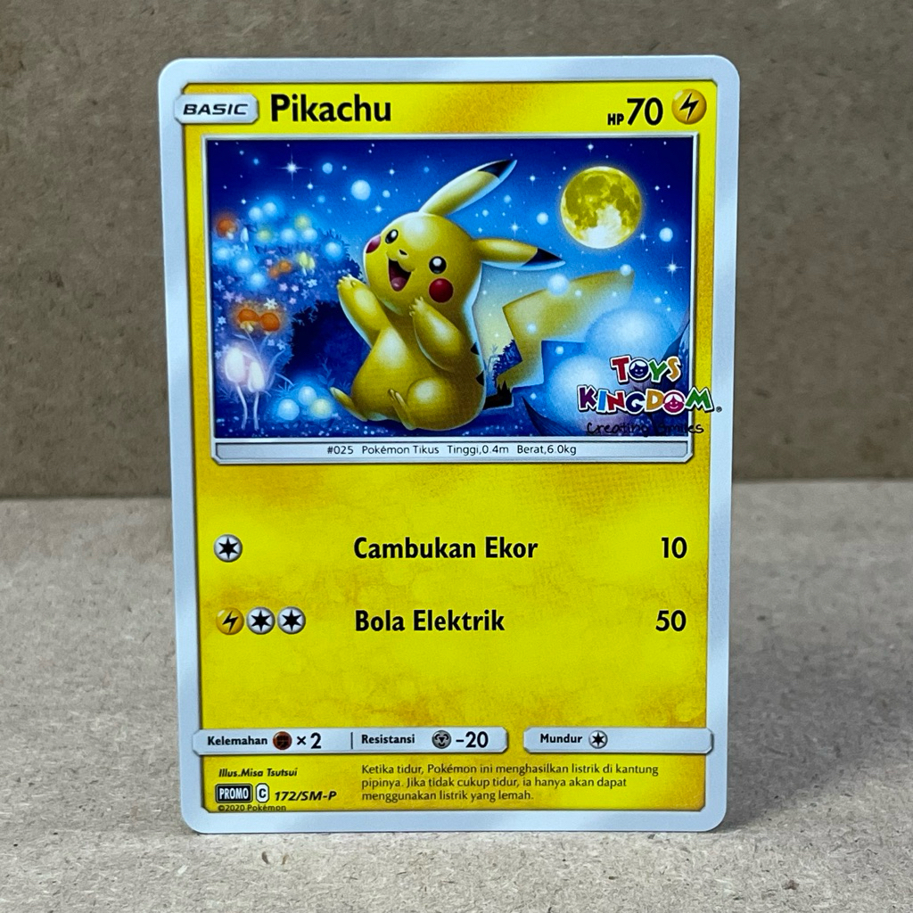 Kartu Pokemon TCG Indonesia Promo Pikachu Toys Kingdom Matahari & Bulan Promo 172/SM-P