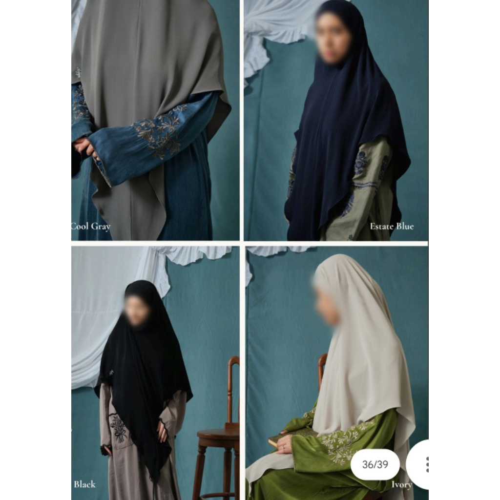 Hayya Khimar reguler Jetblack by Aafiya Abaya new tag halal fair 2026
